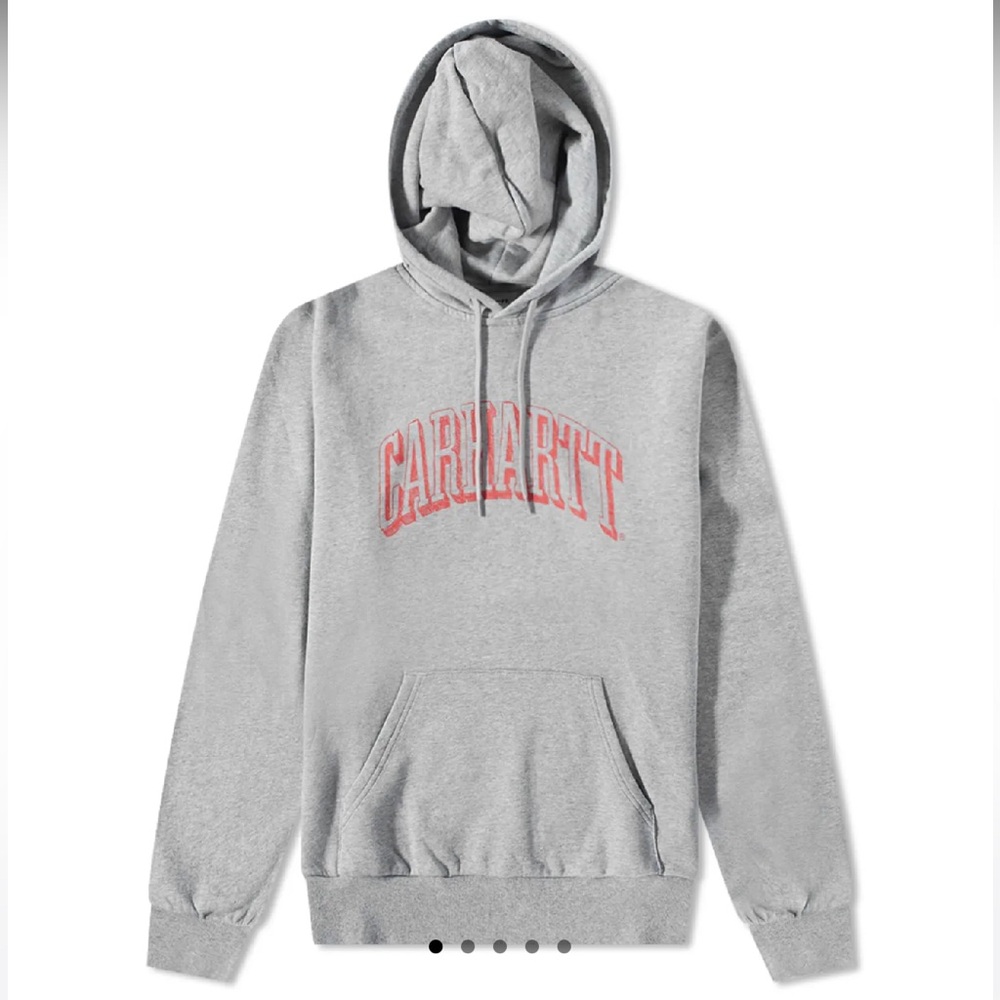 CARHARTT WIP HOODED SCRAWL SWEAT Color Grey Heather & Rocket - Size S